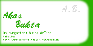 akos bukta business card